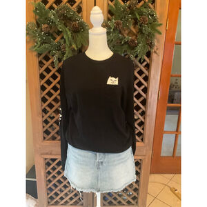 RIPNDIP Lord Nermal Cat Pocket Tee Black Long Sleeve Shirt Unisex